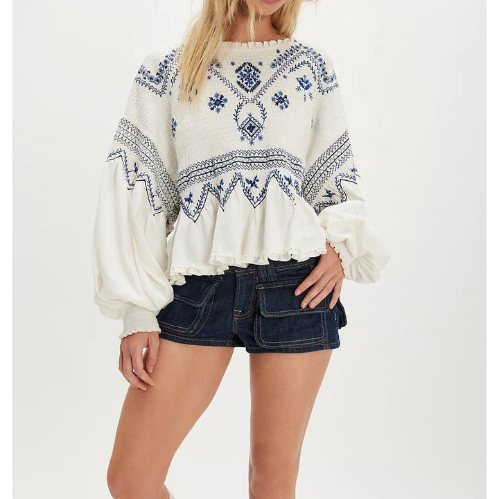 Free People Holly Long Sleeves Knit Top