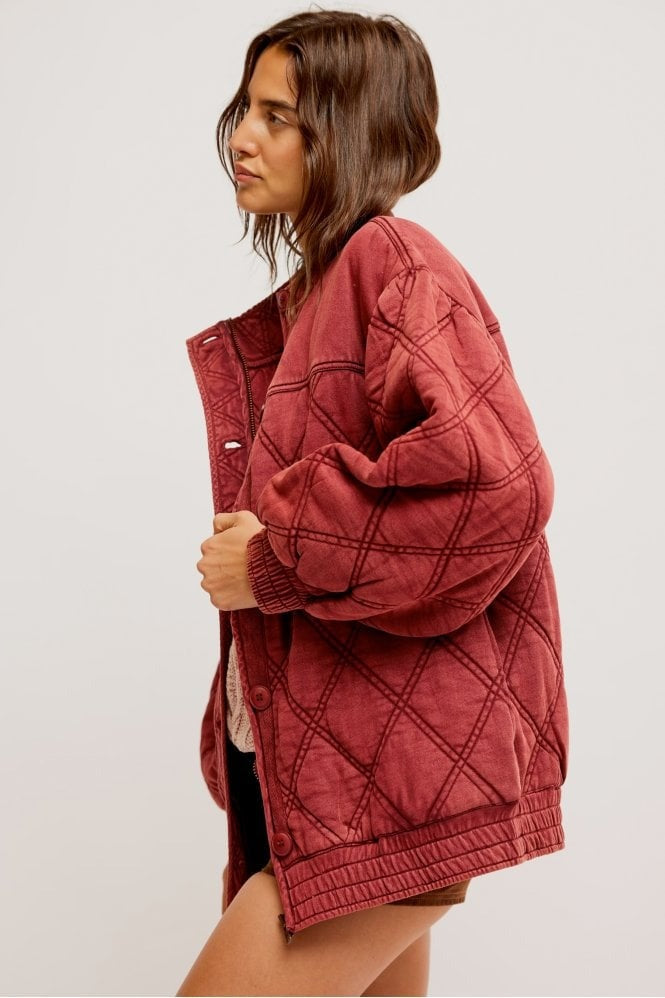 Free People Juno Quilted Jacket Top