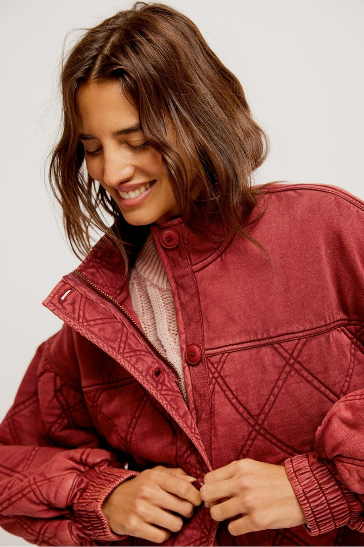 Free People Juno Quilted Jacket Top