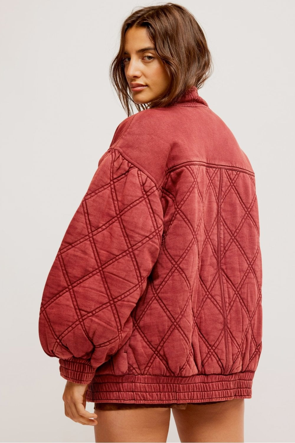 Free People Juno Quilted Jacket Top