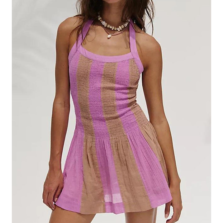 Free People Free-Est Solene Cotton Smocked Tunic Mini Dress