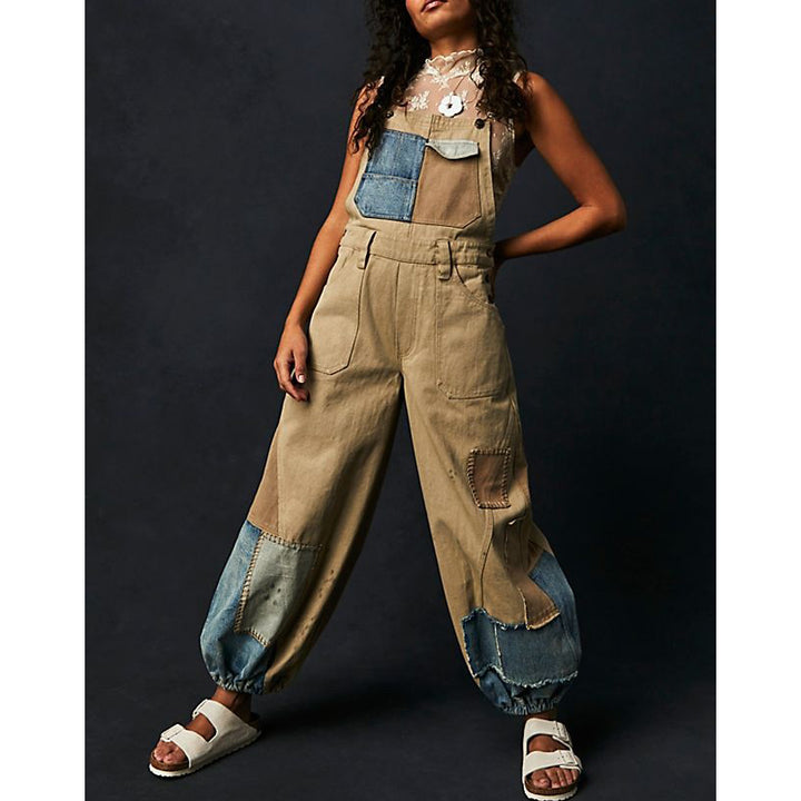 Free People We The Free Bittersweet Embroidered Overalls Jumpsuit Dress