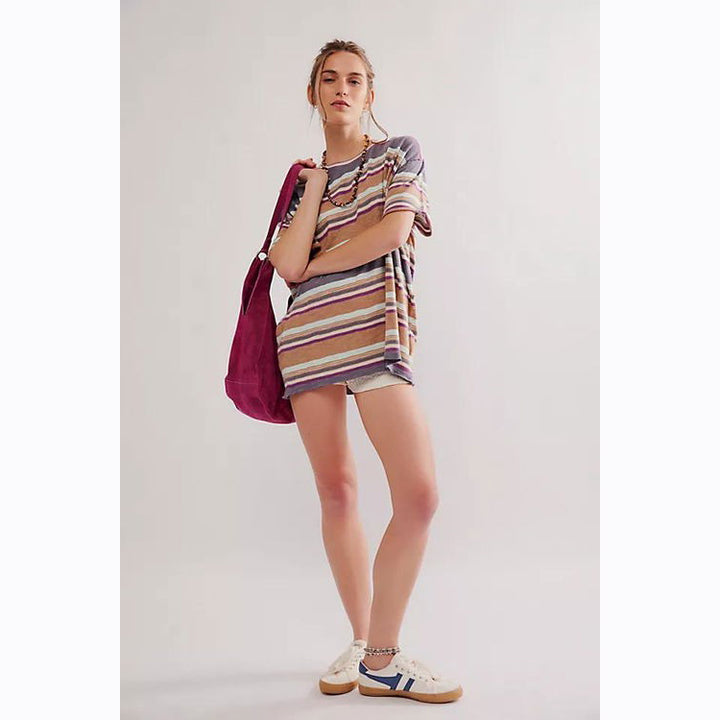 Free People We The Free Nina Stripe Tee Tunic Top