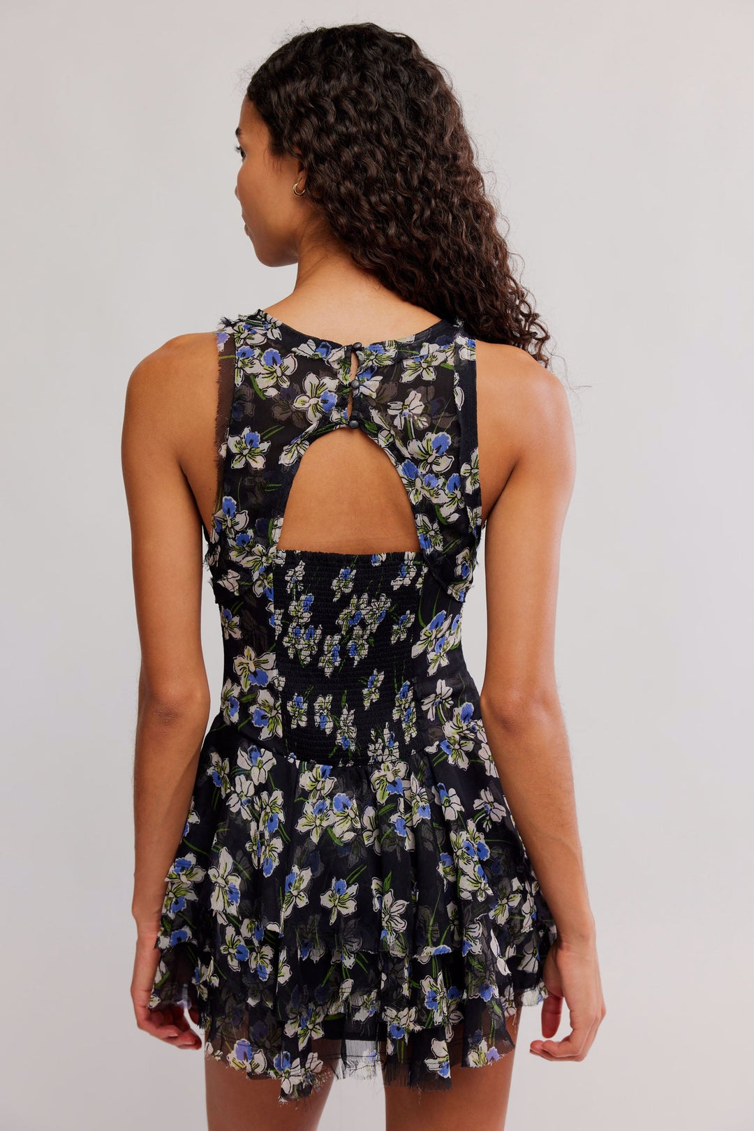 Free People Raven Printed Mini Dress