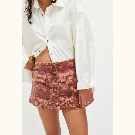Free people After Party Printed Mini Skirt