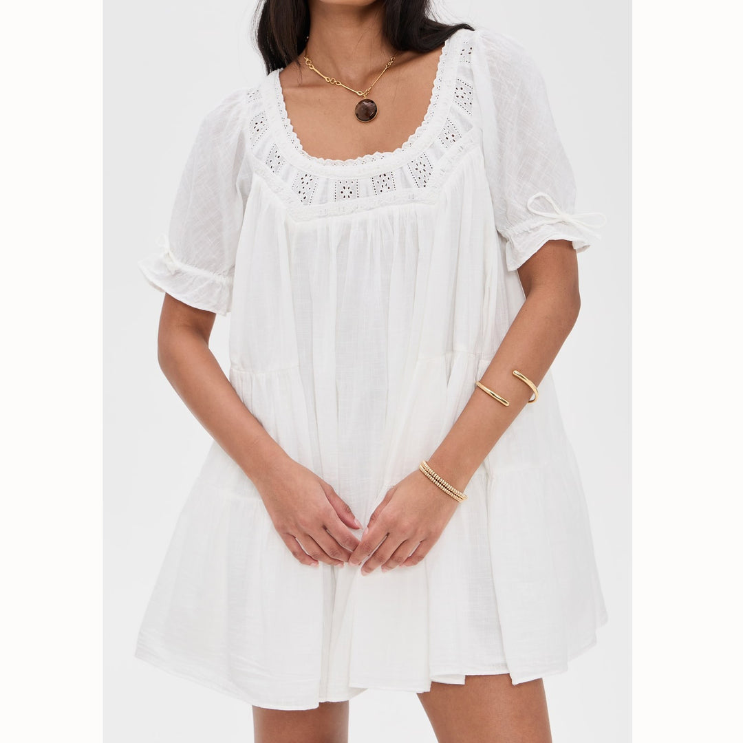 Free People Floral Embroidered Mini Dress White Chocolate Couture Free People Floral Embroidered Mini Dress White Chocolate Couture