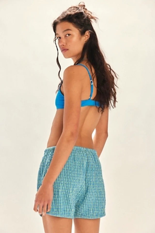 Free People Free-est Sofia Plaid Bloomer Mini Shorts