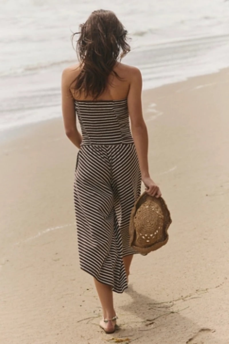 Free People Free Est Daley One-Piece Strip Tube Jumpsuit Dress
