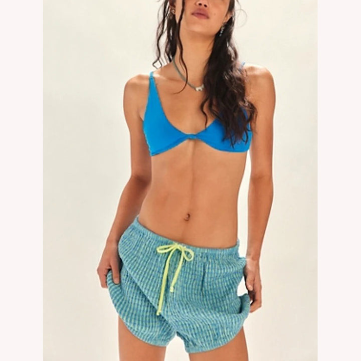 Free People Free-est Sofia Plaid Bloomer Mini Shorts