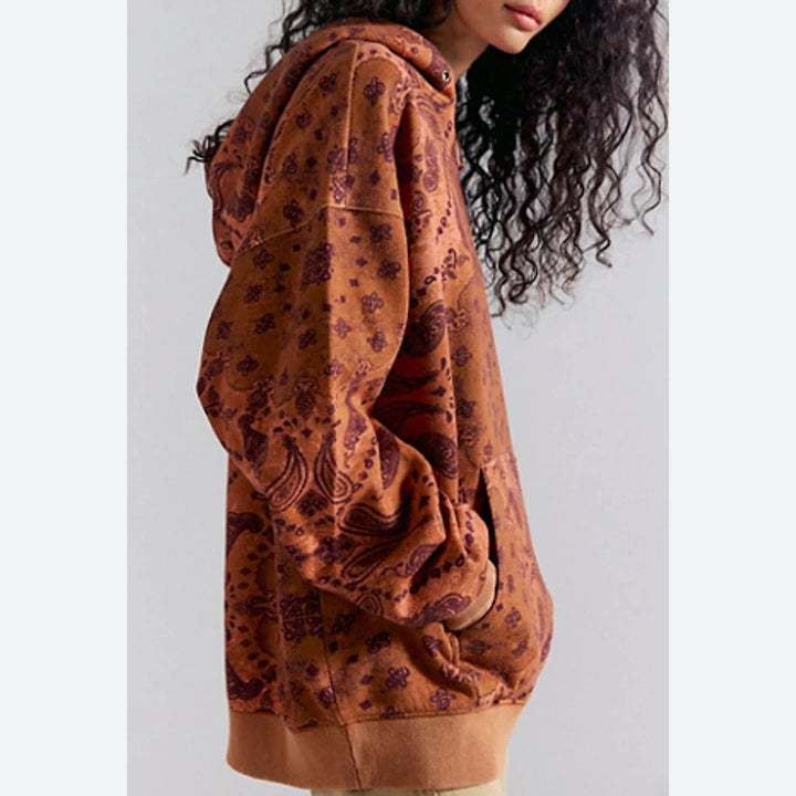 Free People We The Free It's A Vibe Print Hoodie Top