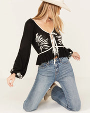 Free People Lookout Blouse Top