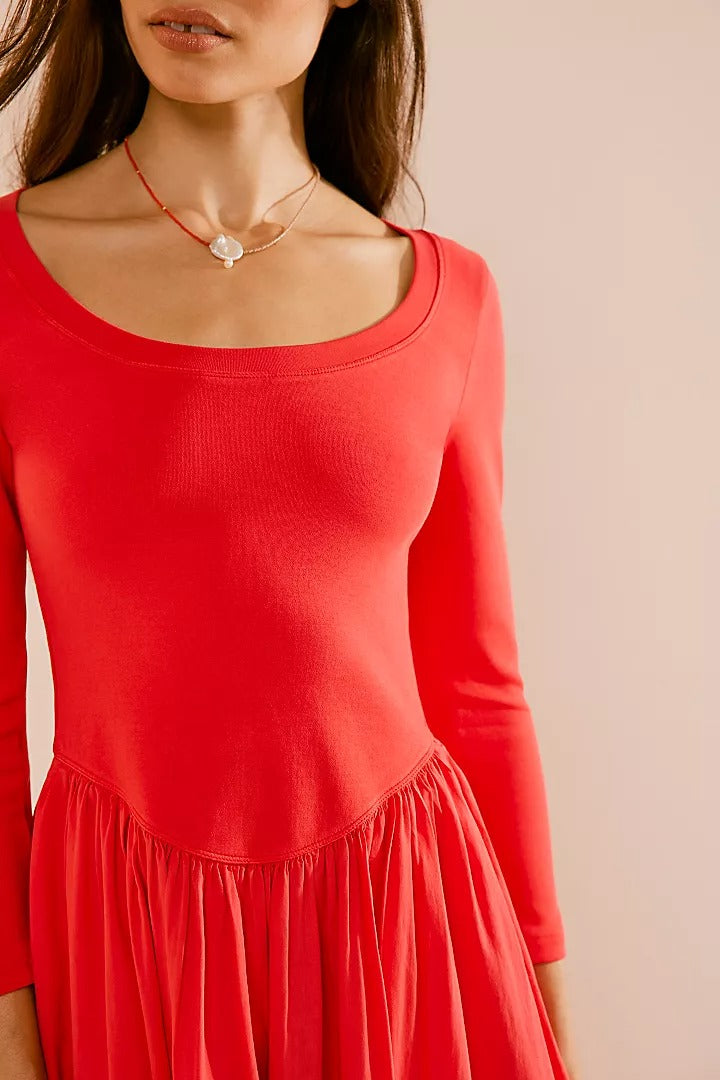 Free People Free-est Fp Beach Aelia Drop-Waist Midi Dress