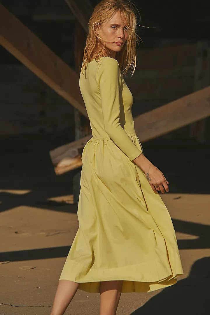 Free People Free-est Fp Beach Aelia Drop-Waist Midi Dress White Chocolate Couture Free People Free-est Fp Beach Aelia Drop-Waist Midi Dress White Chocolate Couture