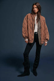 Free People Juno Quilted Jacket Top