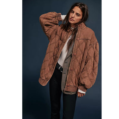 Free People Juno Quilted Jacket Top