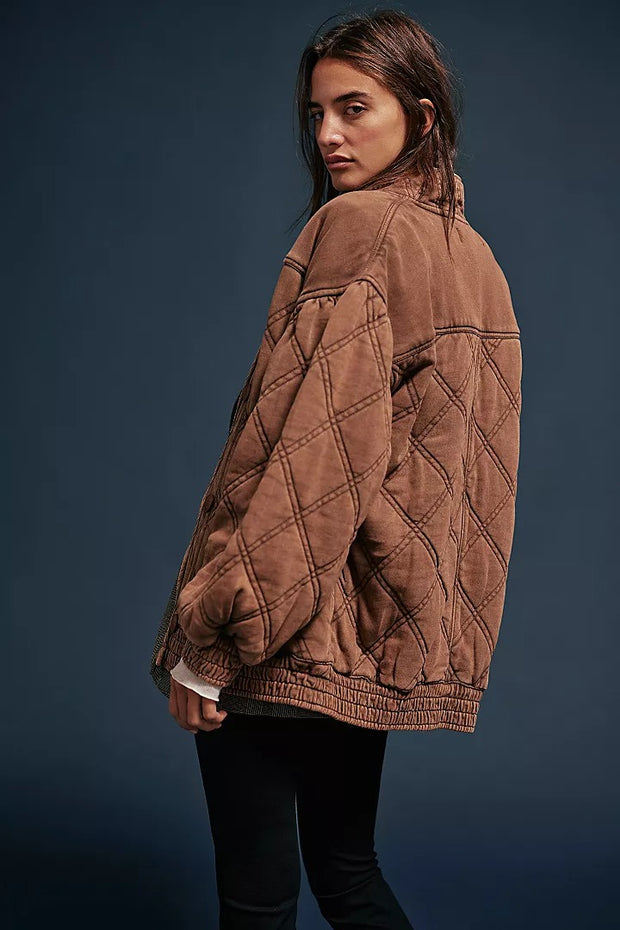 Free People Juno Quilted Jacket Top