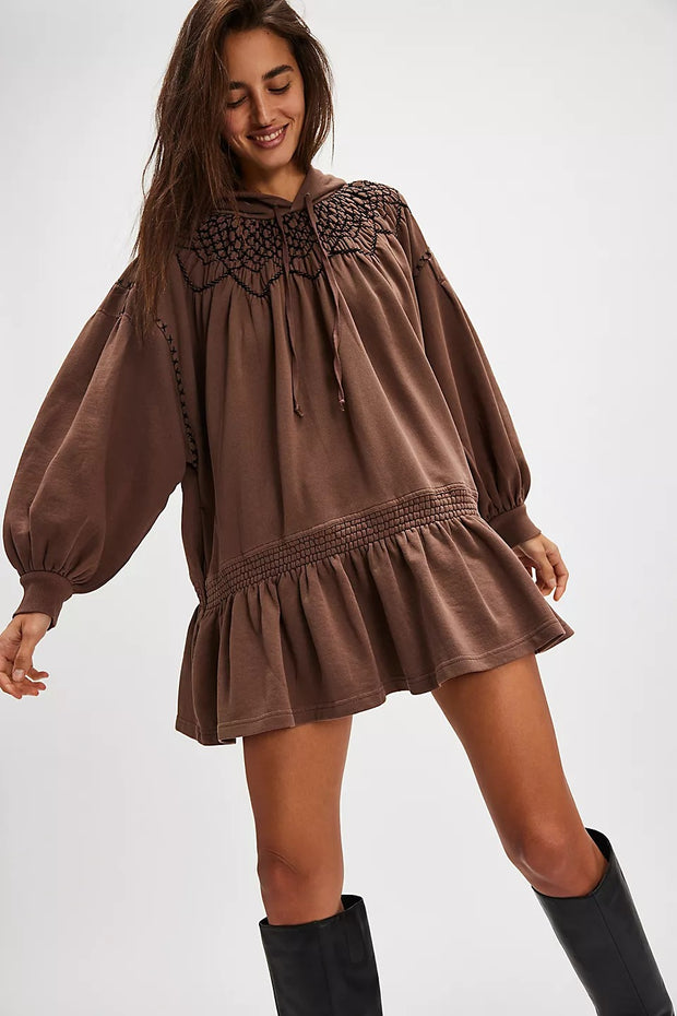 Free People Marty Smocked Mini Dress