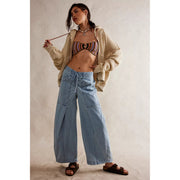 Free People Castaway Slouchy Pull-On Jeans Pants