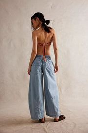 Free People Castaway Slouchy Pull-On Jeans Pants