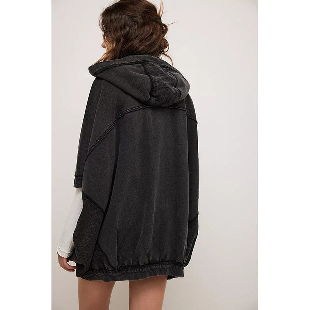 Free People We The Free What's Next Poncho Vest Jacket Hoodie