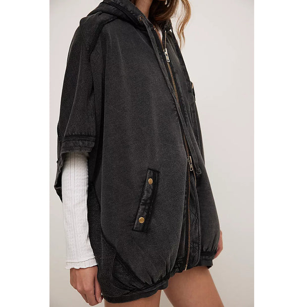 Free People We The Free What's Next Poncho Vest Jacket Hoodie