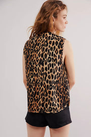 Damson Madder Tilly Leopard Vest Jacket Top