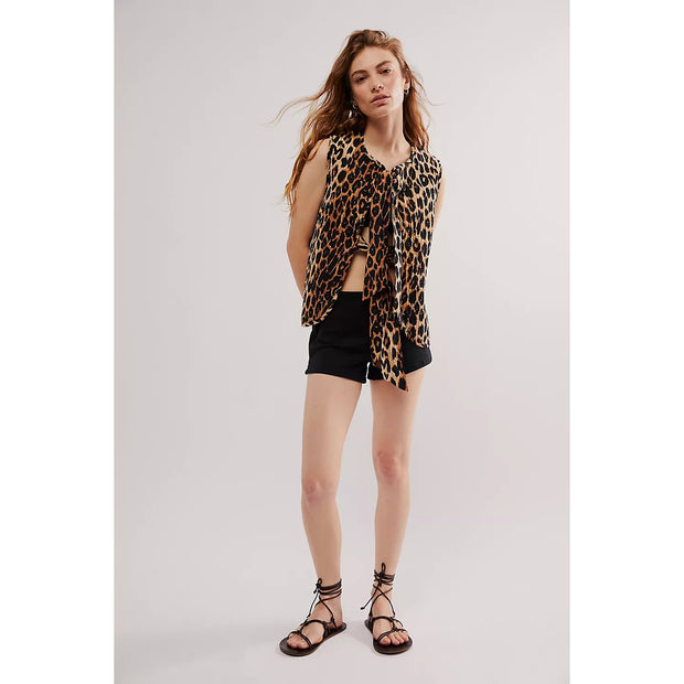 Damson Madder Tilly Leopard Vest Jacket Top