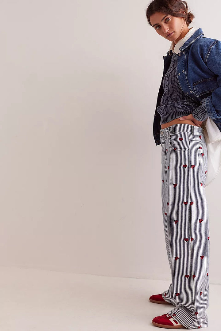 Free People We The Free Bugged Out Straight-Leg Jeans Pants
