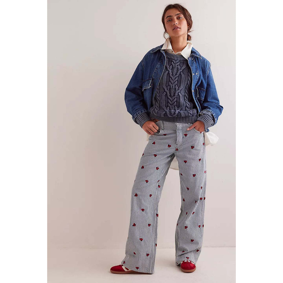 Free People We The Free Bugged Out Straight-Leg Jeans Pants