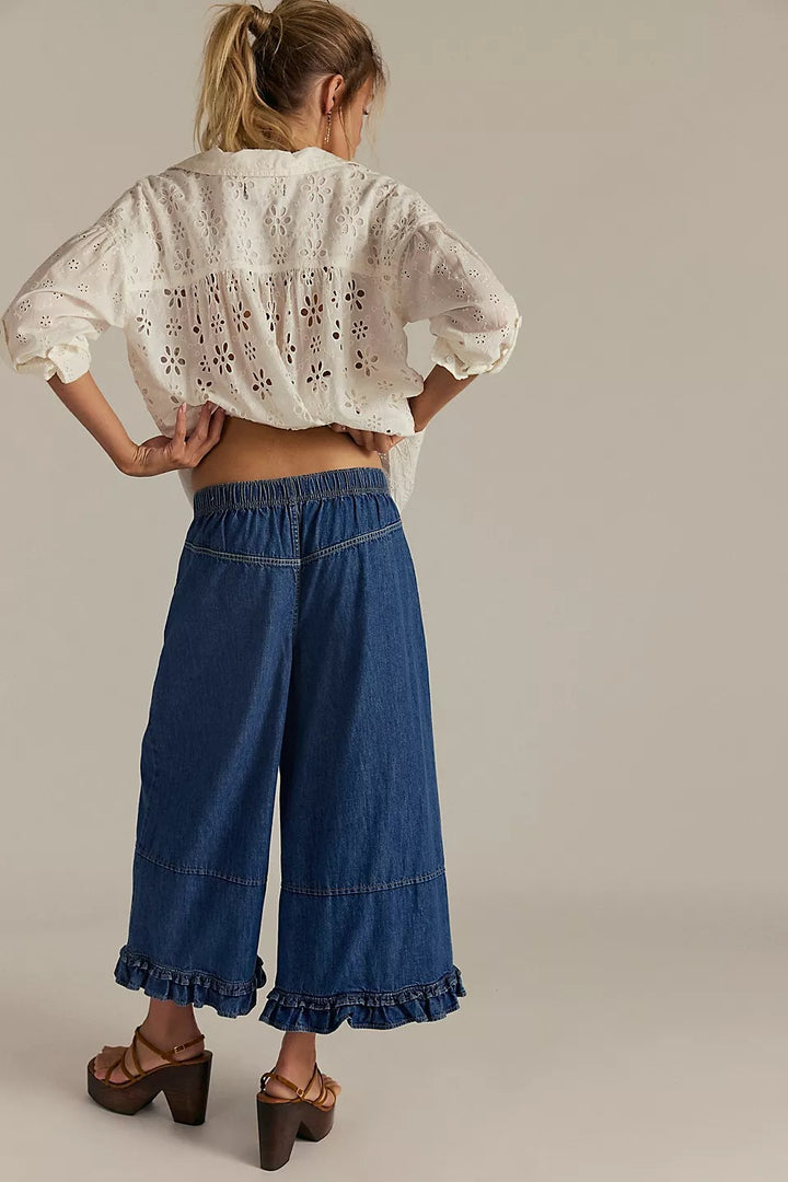 Free People We The Free Love Me Not Bloomer Jeans Pants