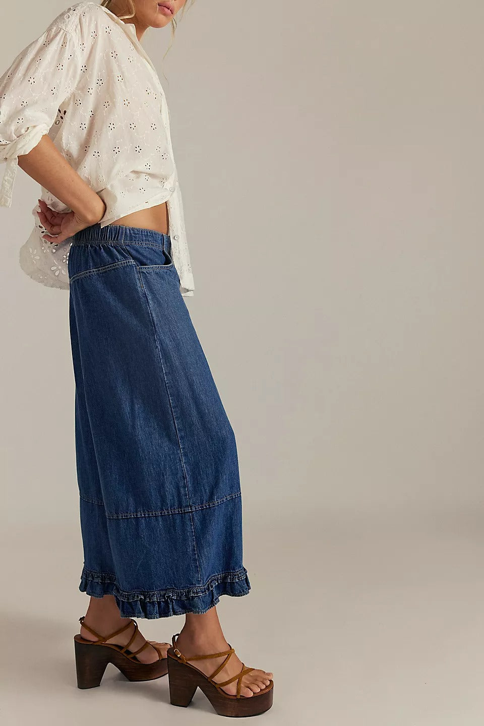 Free People We The Free Love Me Not Bloomer Jeans Pants