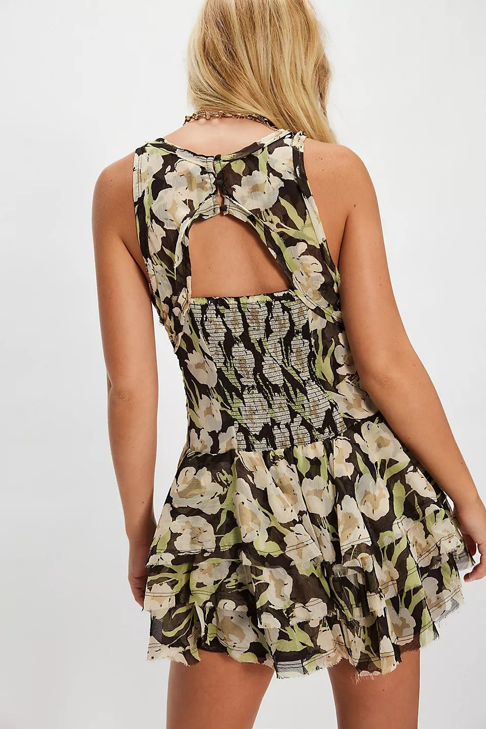 Free People Raven Printed Mini Dress