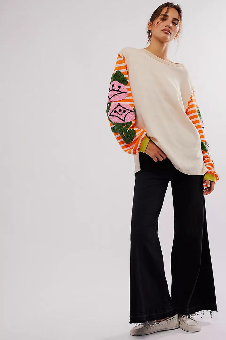 Free People We The Free Rose Stem Tee Tunic Top