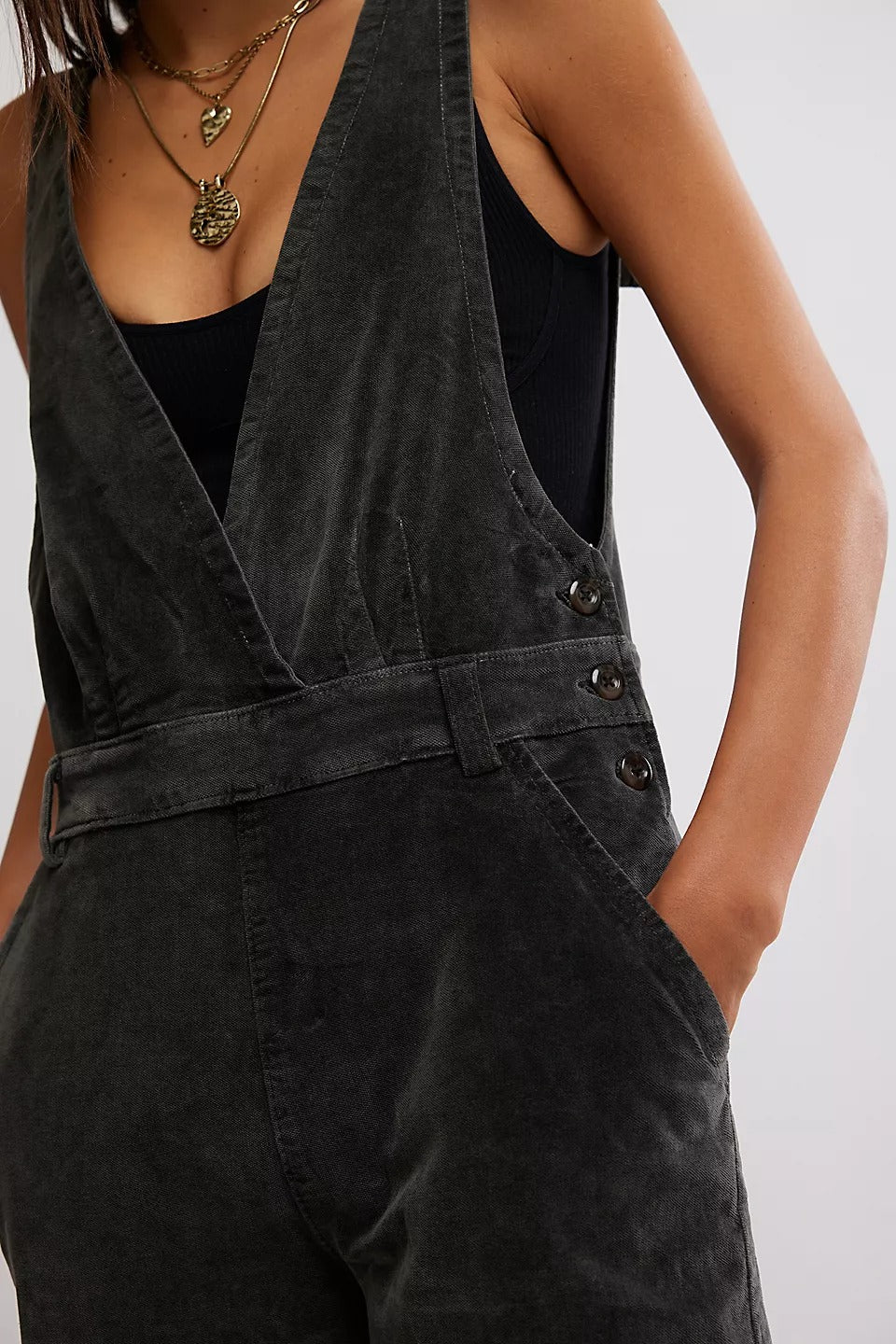 Free People Mara Cord Overall Jumpsuit