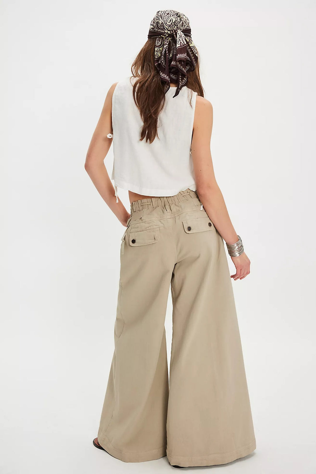 Free People Julien Wide-Leg Chino Trousers Pants