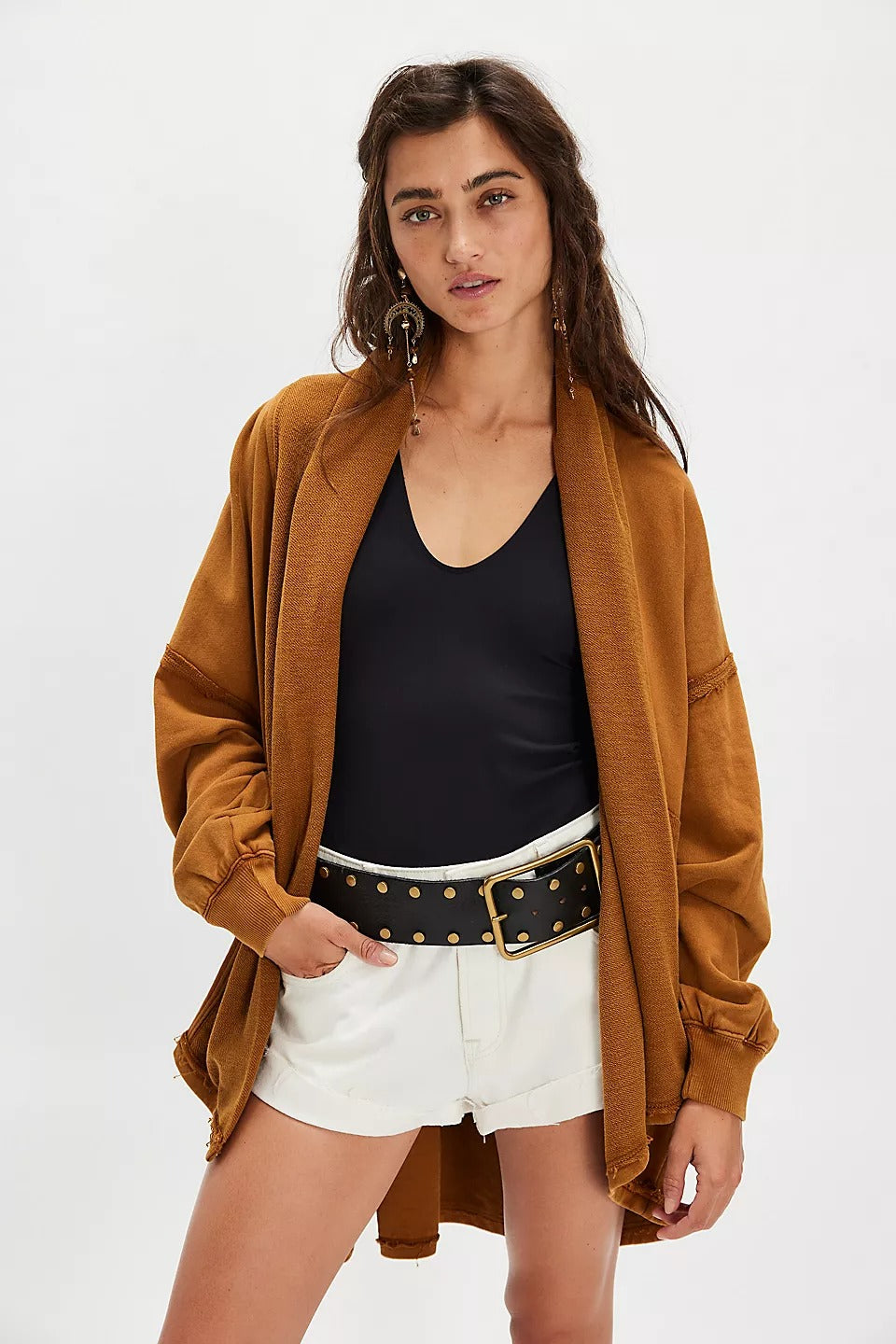 Free People Boothbay Sweatshirt Jacket Cardi Top