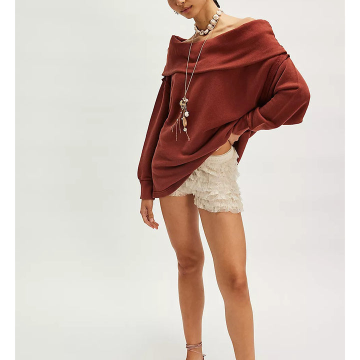Free People Off Chill Sweatshirt Tunic Top