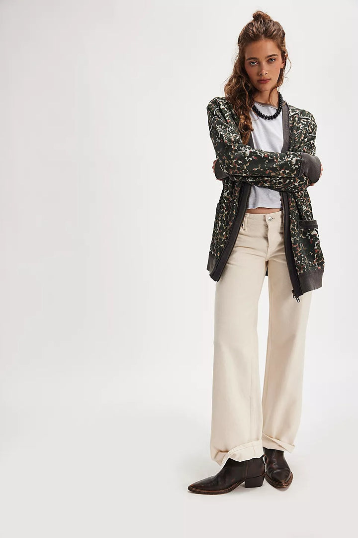 Free People We The Free Aiden Cardigan Jacket Sweatshirt Top