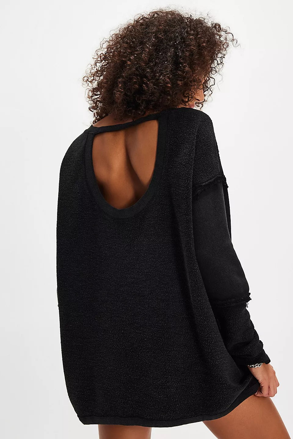 Free People Midnight Drift Pullover Sweatshirt Top
