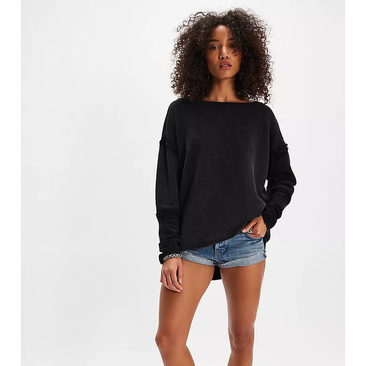 Free People Midnight Drift Pullover Sweatshirt Top