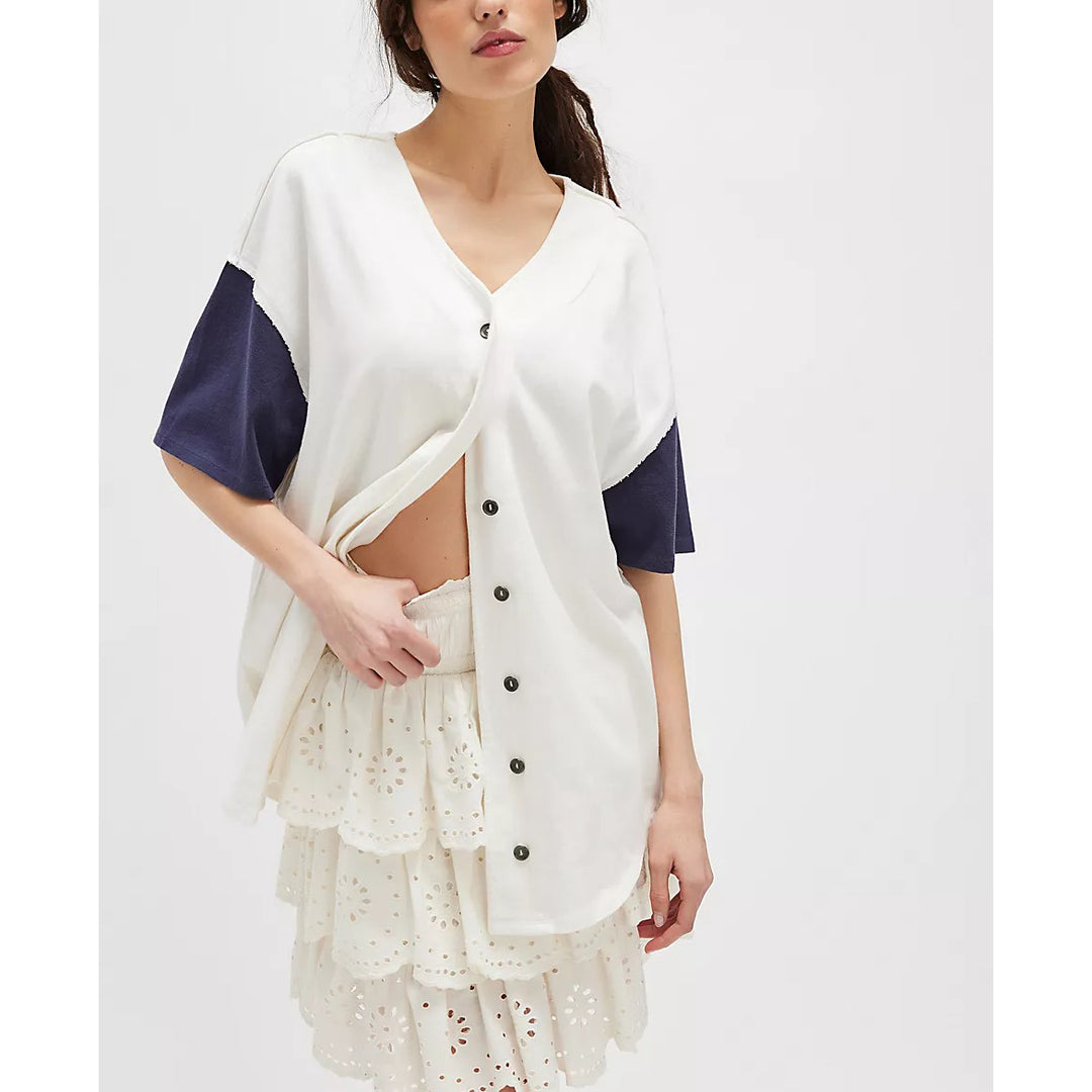 Free People We The Free Homerun Tee Shirt Top