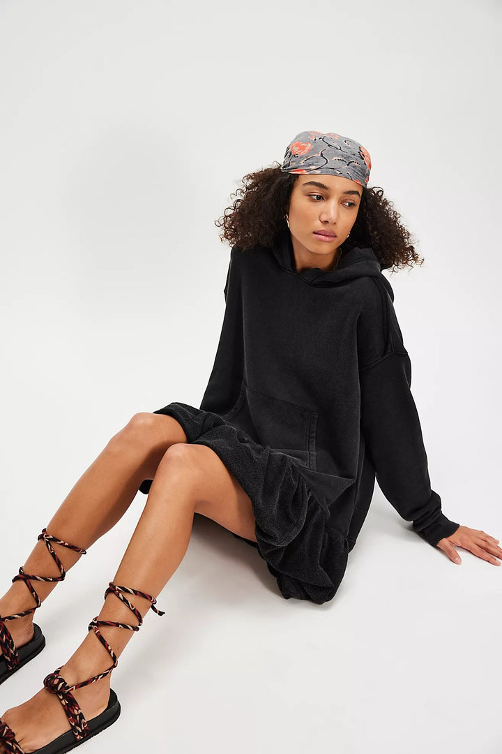 Free People Rainy Day Hoodie Mini Dress