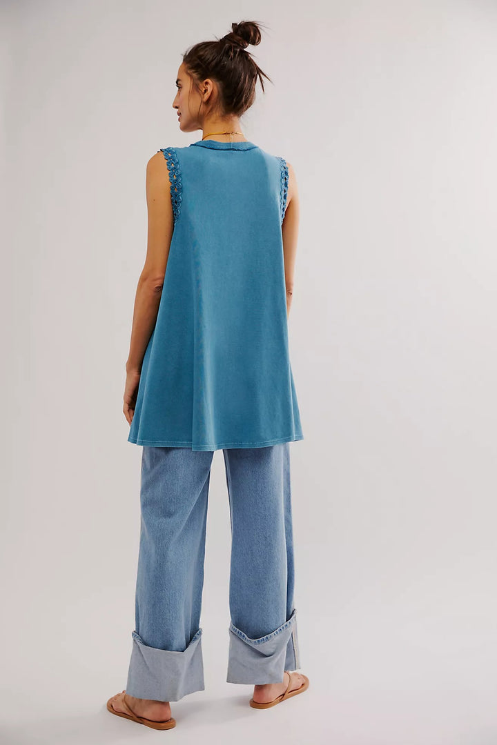 Free People Lavender Fields Mini Shift Dress