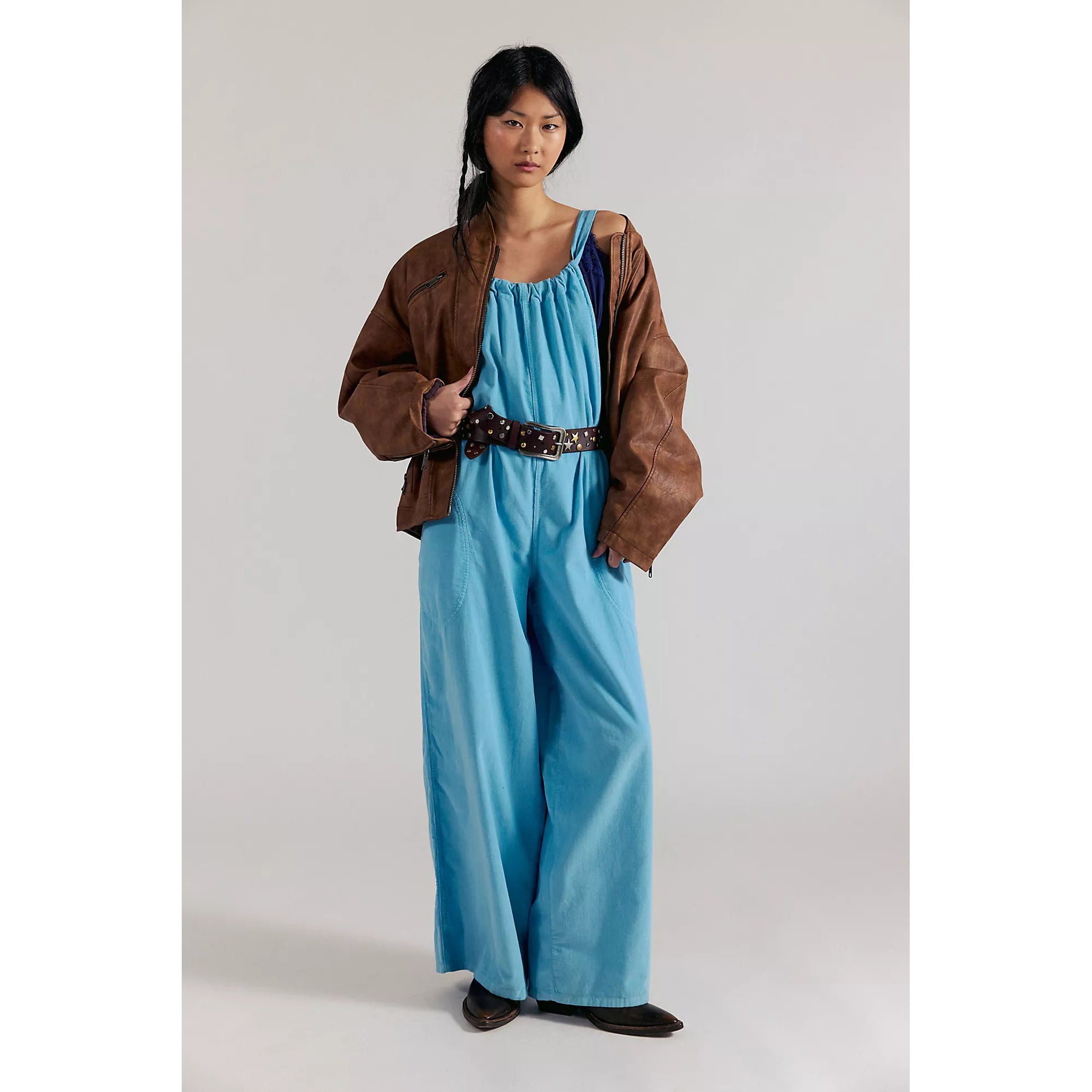Free People We The Free Freebird Cord Jumpsuit – White Chocolate
