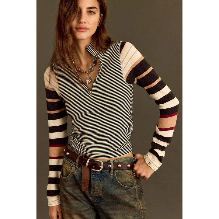 Free People We The Free Avery Long Sleeve Blouse Top