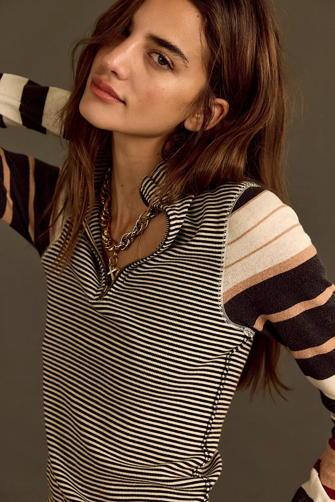 Free People We The Free Avery Long Sleeve Blouse Top