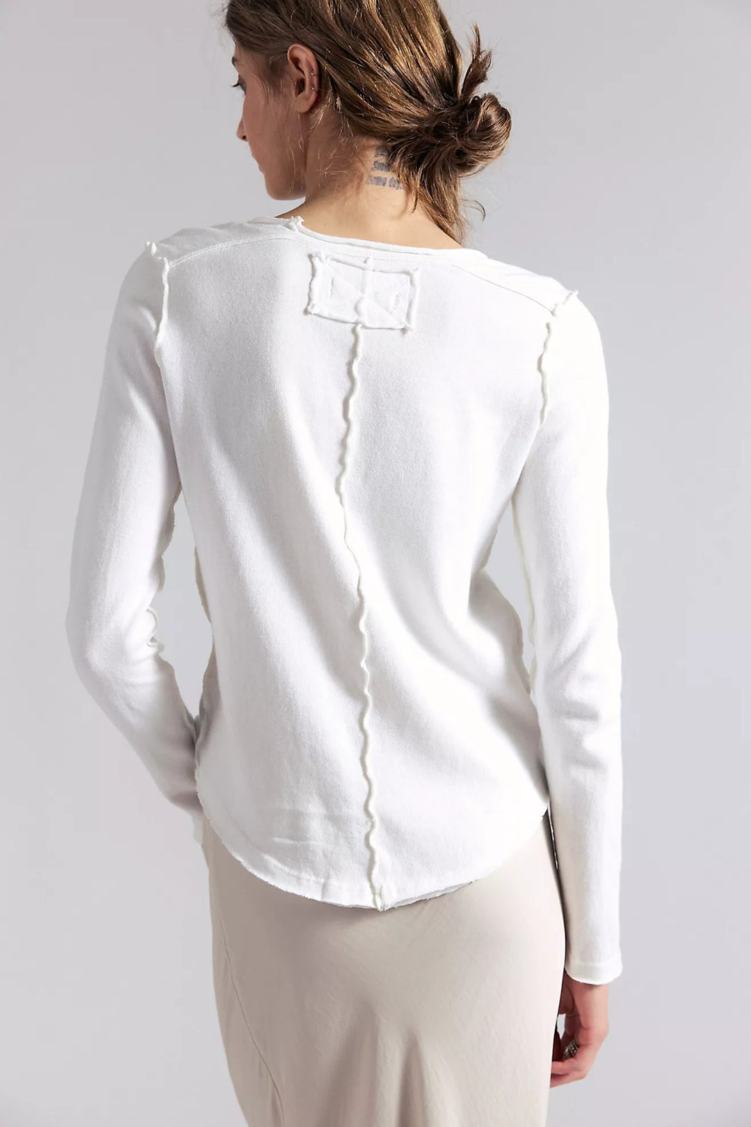 Free People We The Free Heather Long Sleeve Blouse Top