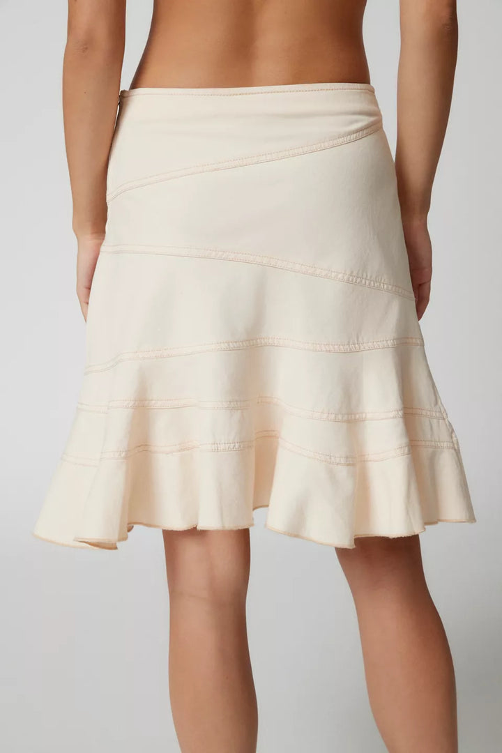 Urban Outfitters Millie Fluted Denim Mini Skirt