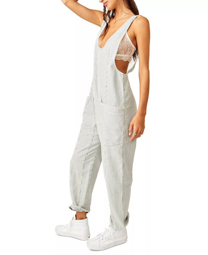 Free People We The Free High Roller Railroad Jumpsuit