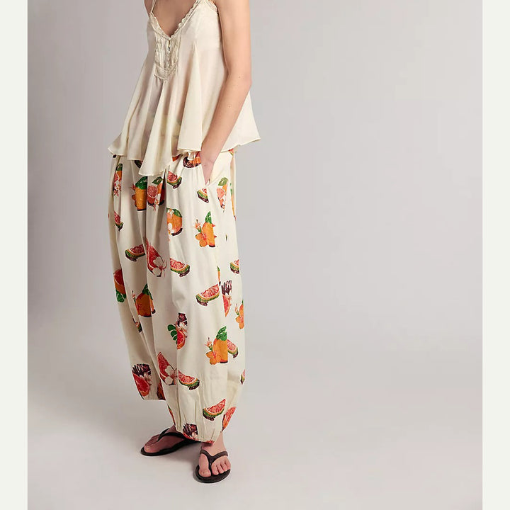 Free People Moonflower Printed Pull-On Balloon Pants